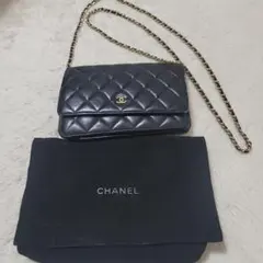 CHANEL ウォレットチェーン　ラムスキン
