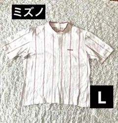 EVANOVA 半袖 ストライプ ハイネック Lサイズ　ミズノ　ゴルフウエアのサムネイル