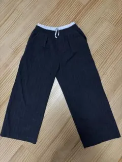 ZARA kids ストライプ柄 ロングパンツ グレー