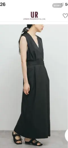 KBF ノースリーブロングワンピース ブラック