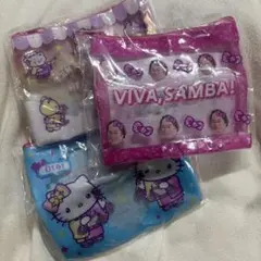 マツケンサンバ キティ　クリアラメポーチ 3個セット