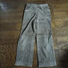 ベージュブラウン コーデュロイ ストレートレッグパンツ　訳あり