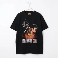金属バット スケロク Tシャツ 芸人T 古着 ビッグプリント ブラック L