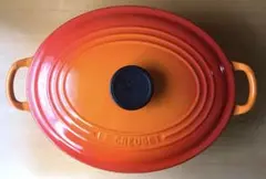 LE CREUSET 鋳鉄製両手鍋 20cm オレンジ - メルカリ
