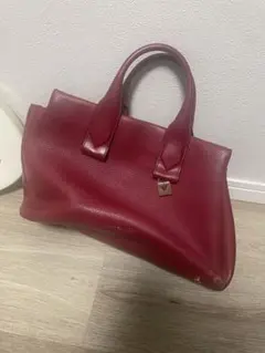 バーガンディレザー トートバッグ