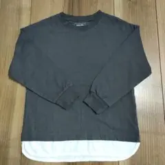 ☆美品☆GLOBAL WORK 長袖カットソー 120サイズ チャコールグレー
