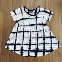 COMME CA ISMコムサイズム タイダイ格子柄チュニックTシャツサイズ9Mのサムネイル
