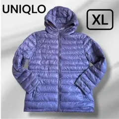 【美品】ユニクロ／XL 大きいサイズフード付きウルトラライトダウンジャケット