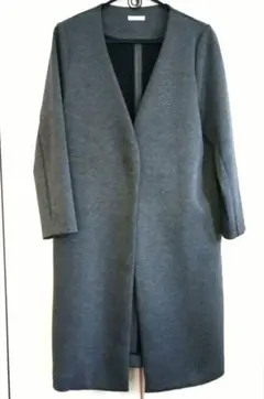 GLACIER ノーカラー ロングコート手洗い可 美品 3/8以降値上げ