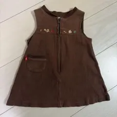 familiar ジャンバースカート 80ブラウン