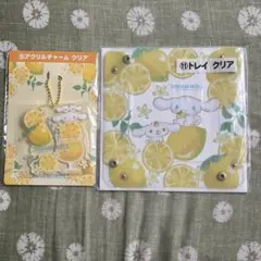 サンリオくじ シナモロール ③アクリルチャー厶 ⑪トレイ クリア