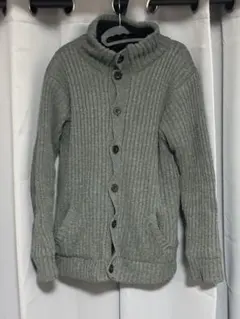 裏ボア ニットジャケット グレー Mサイズ相当
