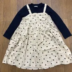 branshes ドット柄 ジャンパースカート 120