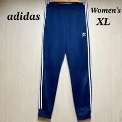アディダスオリジナルス　トラックパンツ　レディースXL ネイビー　刺繍ロゴ