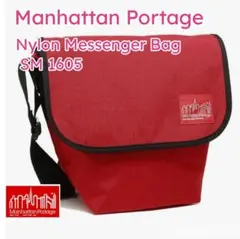 新品【マンハッタンポーテージ】ナイロンメッセンジャーバッグ、赤、ショルダーバッグ