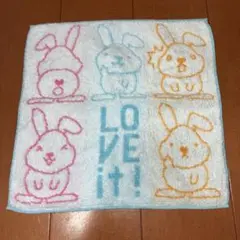 TBS ラヴィット ラッピー ハンカチ ハンドタオル ブルー