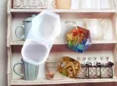 ペンダントのシリコンモールド　六角形他