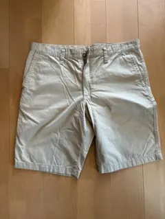 メンズ　ハーフパンツ　ベージュ　UNIQLO