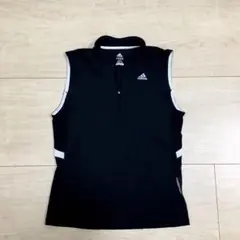 adidas アディダス スポーツ タンクトップ 黒 ブラック メンズ チャック