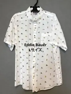 Eddie Bauer エディーバウアー ルアー疑似餌柄 半袖シャツ Lサイズのサムネイル