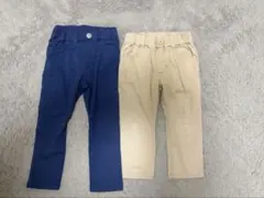 キッズ スリムフィットパンツ ネイビー・ベージュ