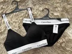 Calvin Klein ブラック ブラジャーショーツセット