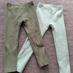 ユニクロ レギンスパンツ2点セット（グリーン）