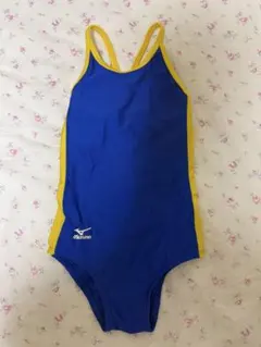 MIZUNO キッズ 競泳用水着 150 ブルー×イエロー