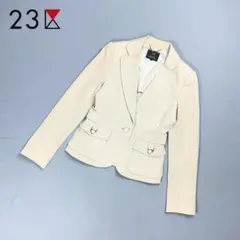 美品 23区 テーラードジャケット 厚手 ベージュ サイズ38*FD25