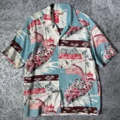 SUNSURF アロハシャツ 半袖 山車 船 伝統行事 五重塔 黄色 XL - メルカリ