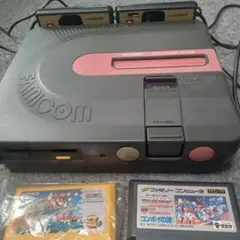 ツインファミコン動作良好★ベルト新品に交換済みで可動良好★カセット等のおまけ多数