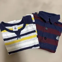 プチバトー　ロンT ポロシャツ　ラガーシャツ