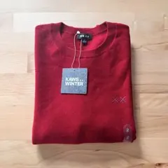 UNIQLO KAWSコラボ カシミヤクルーネックセーター レッド Sサイズ