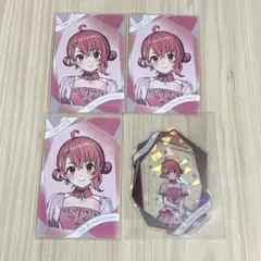 にじさんじ　笹木咲　チェキ風カード　ホロクリアカード　4枚