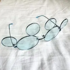 ディズニー　サングラス　ミッキー型　水色