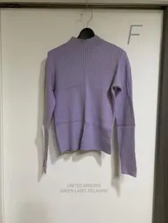 ニットトップス/ハイネック/長袖/パープル/UNITED ARROWS