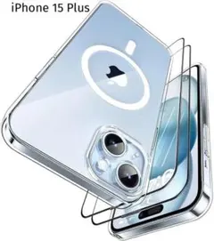 iPhone 15 Plus ケース MagSafe対応 耐衝撃 透明 クリア