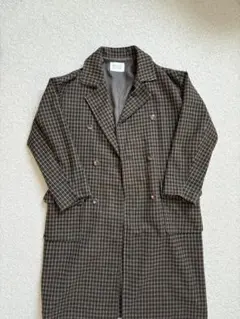 LOWRYS FARM チェック柄 ロングコート Mサイズ