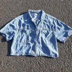 zara kidsデニム半袖シャツ