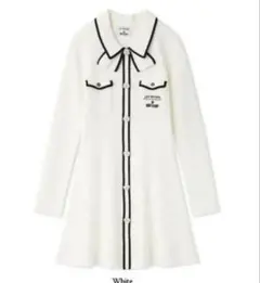 Lily Brown 【MARY QUANT】ビジューボタンミニニットワンピース