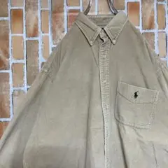 362渋いカラー古着90sポロラルフローレンRalphLauren 刺繍ポケット