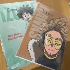 ヒロアカ　一番くじ　クリアファイル　ホークス　緑谷出久　エンデヴァー