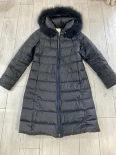 ビーミングby BEAMS フード付きダウンロングコート　ブルーフォックス