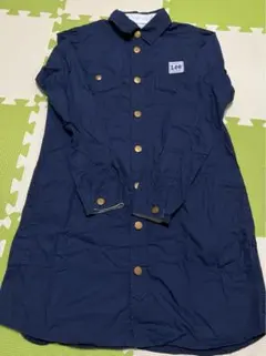 Lee ネイビー シャツワンピース 長袖