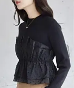 【値下げしました】VISビスチェドッキングニットプルオーバー美品