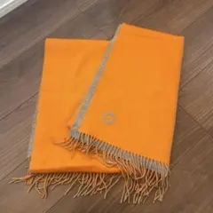 No.仏蘭西館　HERMÈS オレンジ 　バスタオル　未使用品　敷布　敷物　掛布 No.仏蘭西館 HERMÈS オレンジ バスタオル 未使用品 敷布 敷物 掛布