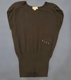 DIESEL ブラックニットベスト ポケット付き