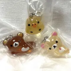 リラックマ クリアマスコットチャーム めじるしアクセサリー 《３点セット》