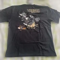 VANSON トムとジェリー 刺繍 Tシャツ ブラックのサムネイル