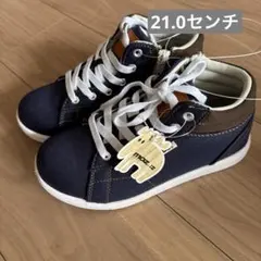 moz ハイカットスニーカー ネイビー　21.0センチのサムネイル